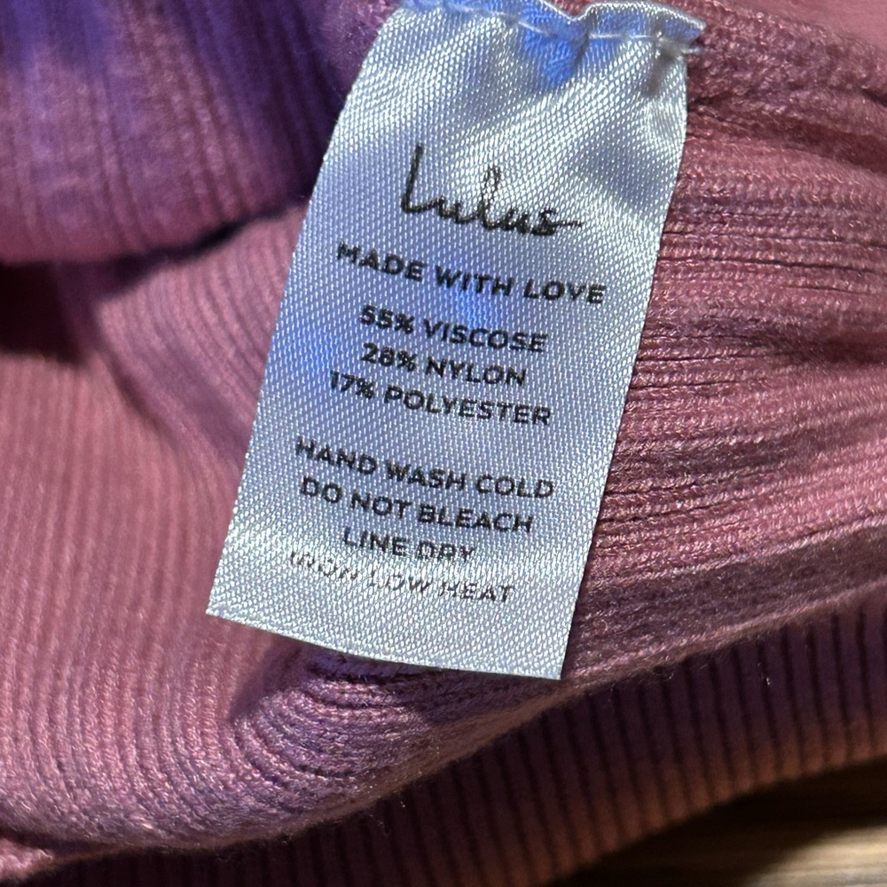 *Lulu's 2 pc Mauve Ribbed Knit Sweater & Pants Set - Picture 9 of 15